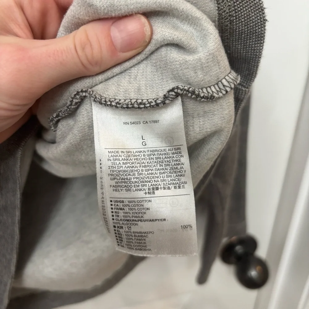 Gray Stripe Quarter Zip Pullover | Banana Republic L